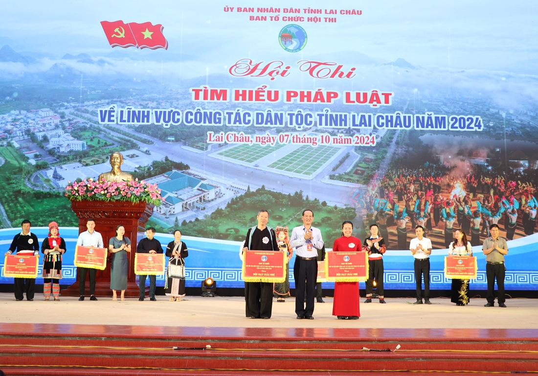 Hội thi tìm hiểu pháp luật về lĩnh vực công tác dân tộc tỉnh Lai Châu năm 2024: Đội xổ số trực tuyến minh ngọc
 đạt giải Nhì toàn đoàn